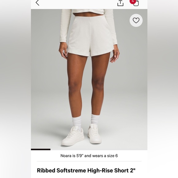 Lululemon Ribbed Softstream High Rise Shorts 2” - Picture 3 of 10